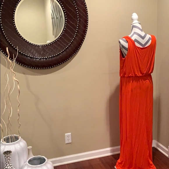 Orange summer maxi dress - Picture 3 of 4